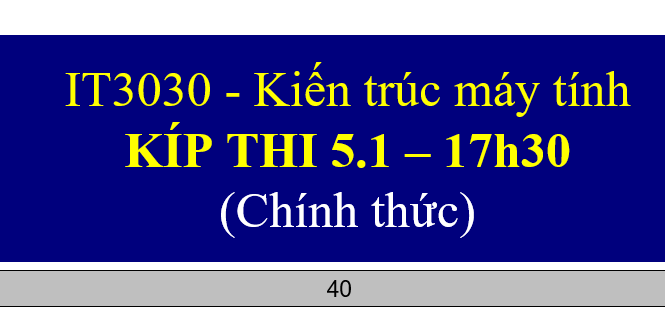 IT3030-Kiến trúc máy tính Kíp 5.1 Exam2022-2