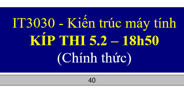 IT3030-Kiến trúc máy tính Kíp 5.2 Exam2022-2